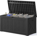 Patiowell 120 Gallon Large Deck Box, Outdoor Lockable Storage Box by Patiowell