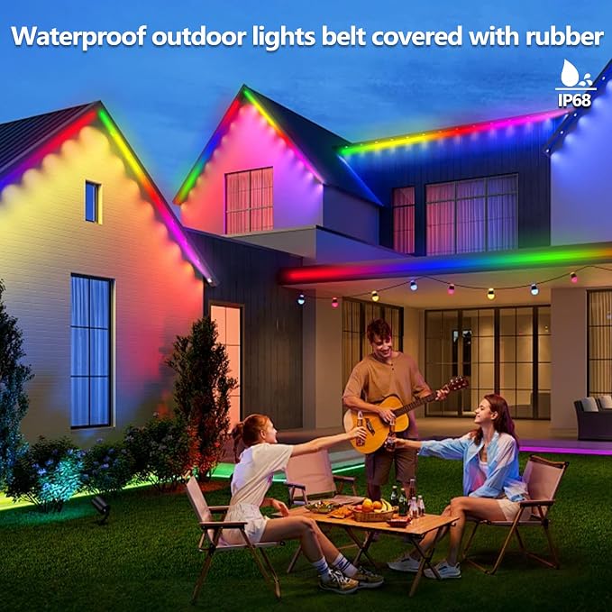 16.4FT Outdoor LED Strip Light Waterproof, IP68 Outside RGB+IC Light Strip - Image 2