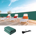 LOVE STORY Custom Size 3'x11' Dark Green Balcony Privacy Screen, UV Block by LOVESTORY