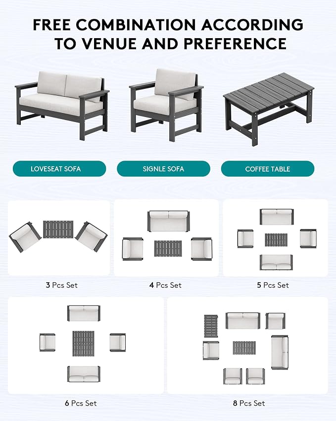 SERWALL 2 Pieces Single Cushioned Sofa Chair - Image 3