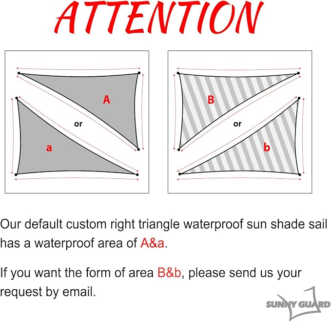 SUNNY GUARD Waterproof Sun Shade Sail 6'x6'x8.5' Turquoise Blue Right Triangle - Image 2