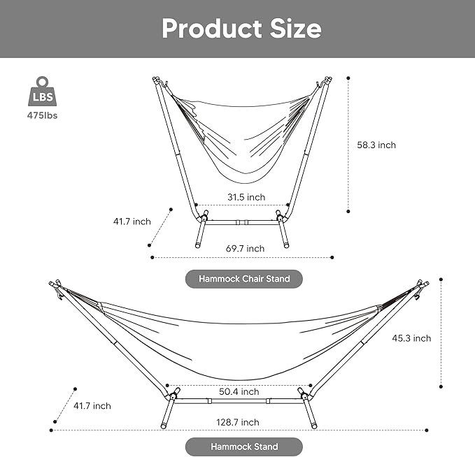 SUNCREAT 2-in-1 Convertible Backyard Fabric Hammock - Image 7