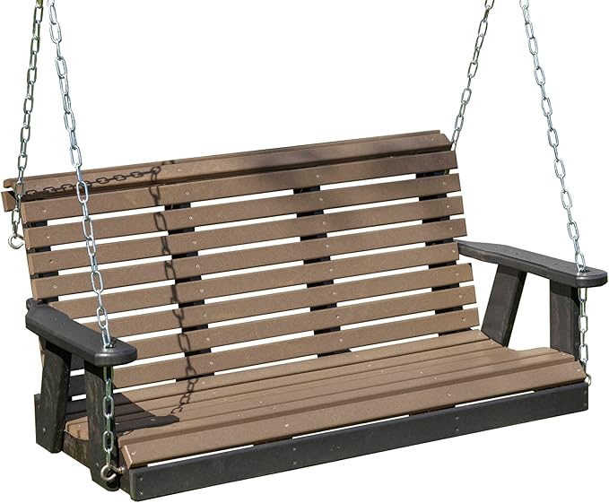 Poly Lumber Wood 5FT Porch Swing Amish Craftsmandship Made in USA HDPE by Unknown