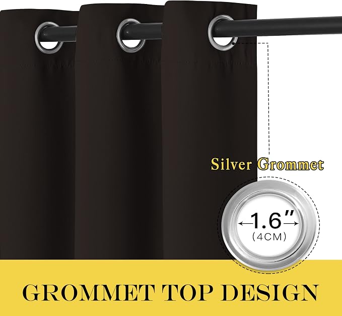 NICETOWN Blackout Sliding Door Curtains 84 Inch Length, Extra Wide Room Divider - Image 6