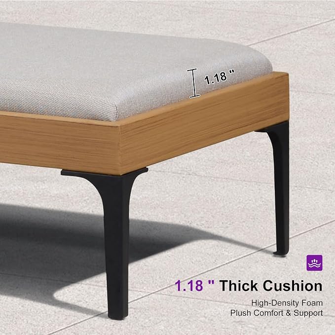PURPLE LEAF Outdoor Chaise Lounge Set of 4 Aluminum Adjustable Patio Lounger - Image 3