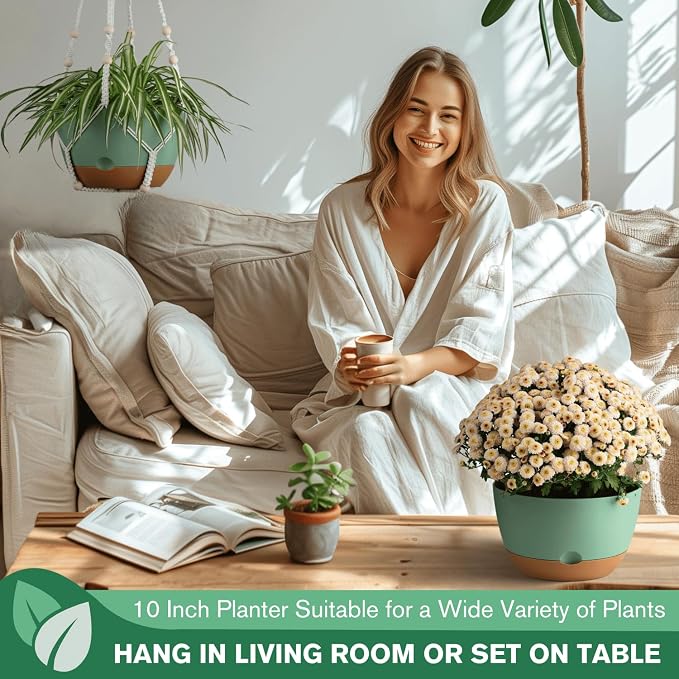 Set of 2-10 Inch Hanging Planters - Image 7