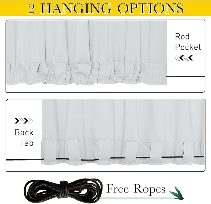 NICETOWN 2 Panels Outdoor Curtains - Image 2