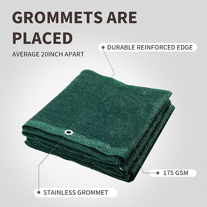 LOVE STORY Custom Size 3'x14' Dark Green Balcony Privacy Screen, UV Block - Image 6