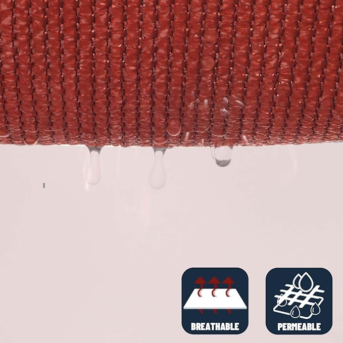 SUNNY GUARD Custom Size 19'x22'x22' Triangle Terra Red UV Block Sunshade - Image 5