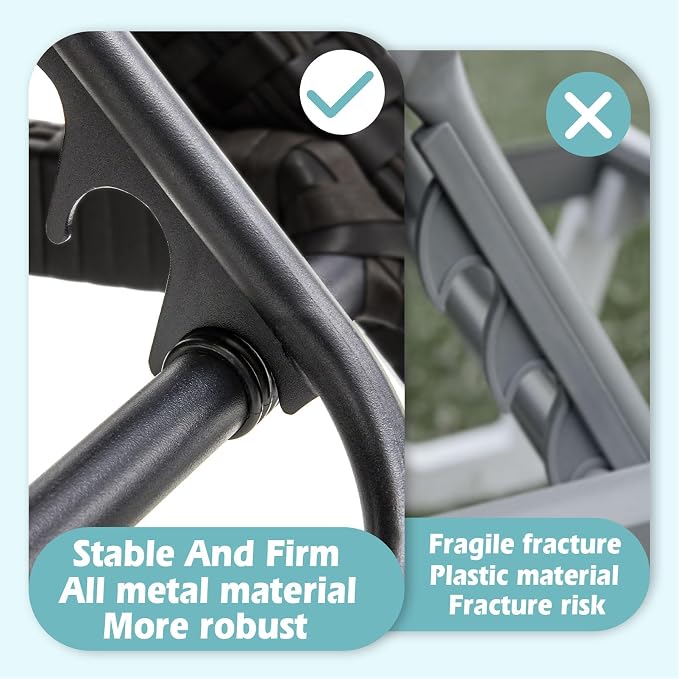 Chaise Lounge Chairs Outdoor Set of 2, Comfy Outside Wicker Patio Pool Lounge - Image 4