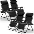 Nestl Zero Gravity Chairs Set of 4, Patio Lounge Chair Outdoor by Nestl