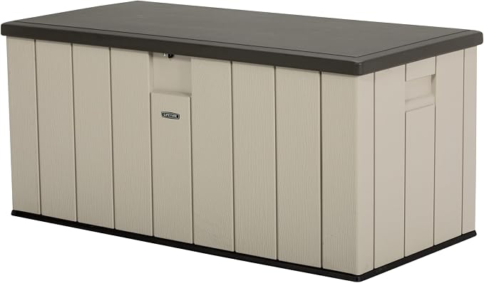 LIFETIME 60254 Heavy-Duty Outdoor Storage Deck Box, 150 Gallon, Desert by Lifetime