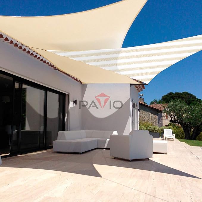 Patio Paradise 15' x 15' x 15' Sun Shade Sail Triangle Canopy Shade Cloth - Image 6