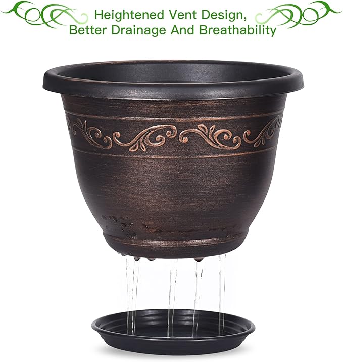 Plastic-Plant-Flower-Planters-8 Inch - Image 4