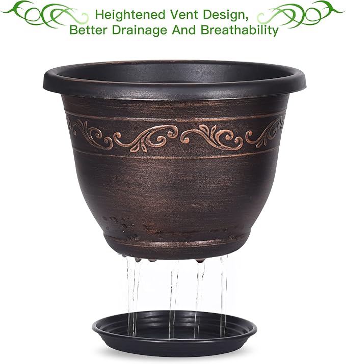 Plastic-Plant-Flower-Planters-12 Inch - Image 4
