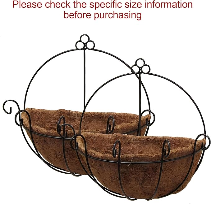 Tosnail 2 Pack Metal Wall Hanging Planter Basket - Image 3