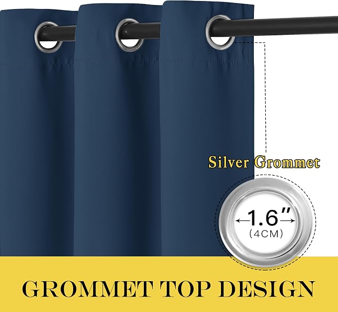 NICETOWN Bedroom Curtain Room Darkening Drapery 102 inches Length - Image 3