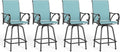 MFSTUDIO Outdoor Bar Stools Set of 4, Swivel Bar Height Patio Chairs Outdoor by MFSTUDIO