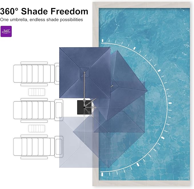 PURPLE LEAF 10 FT Outdoor Umbrella - Image 5