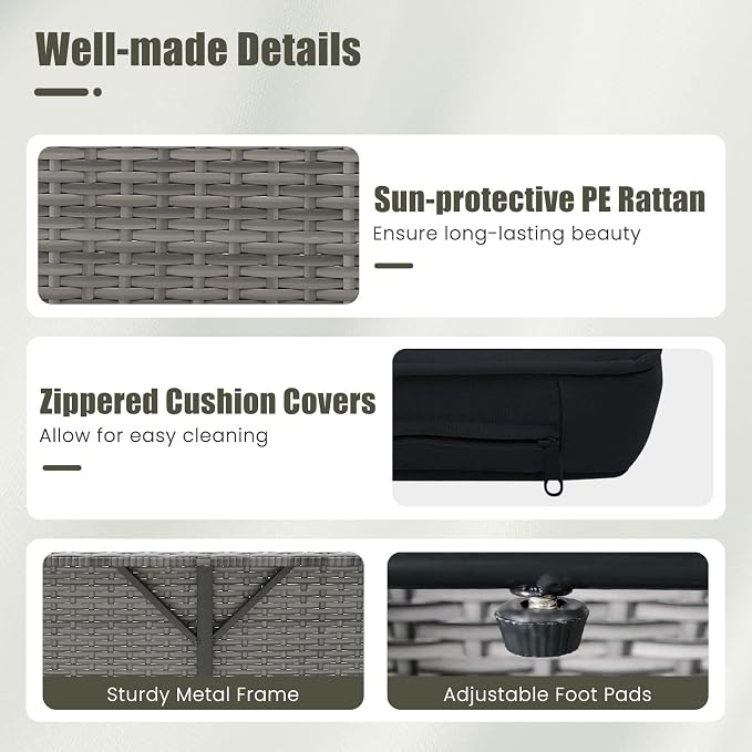 Tangkula Patio Rattan Daybed - Image 9