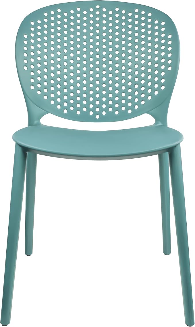 2xhome Modern Pool Patio Chair, Stackable Dining Side Chair by 2xhome