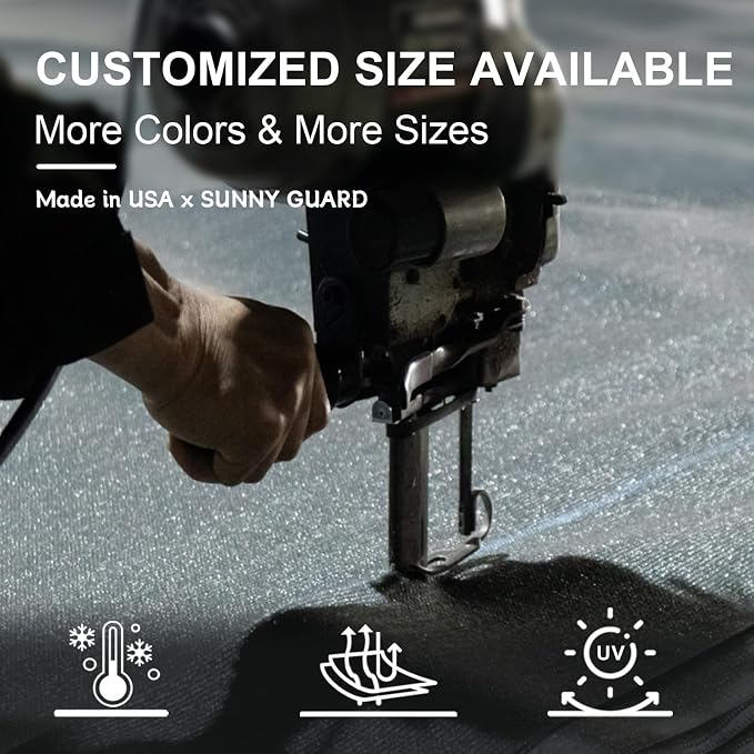 SUNNY GUARD Custom Size 9'x10' Butter Cream Sun Shade Sail Rectangle UV Block - Image 8