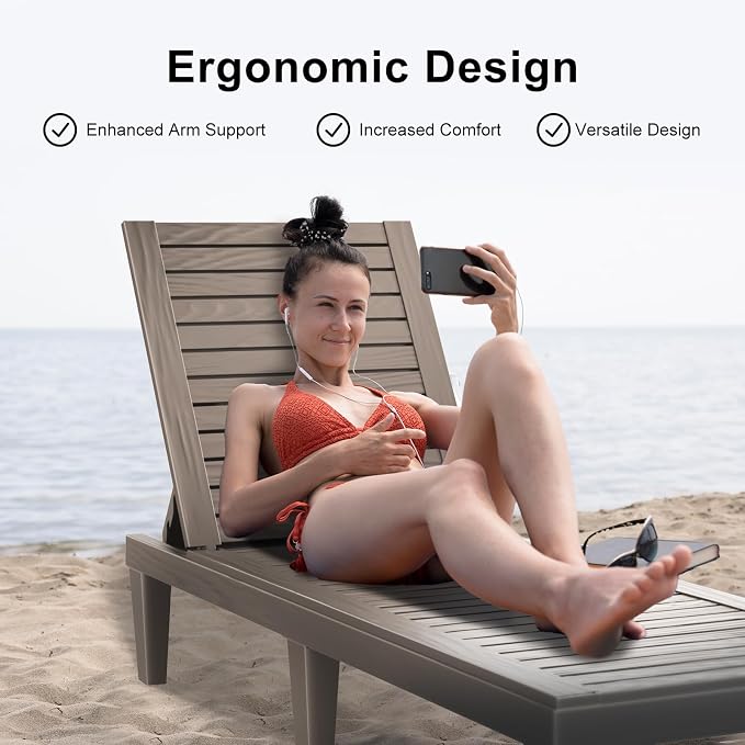 EasyUp Resin Chaise Lounge Chairs - Image 5
