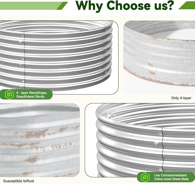 4 Pack Tall 2x2x2FT Round Raised Beds - Image 3
