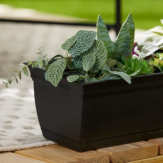 The HC Companies 30" Eclipse Plastic Window Box 7.76"x29.98"x6.57" in Clay Color - Image 4