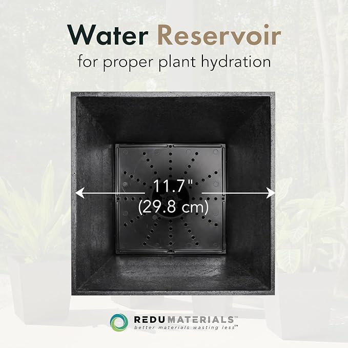 Tierra Verde 2-Pack Indoor & Outdoor Self-Watering Square Planters - Image 5