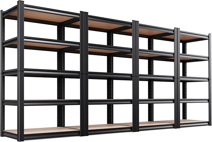 AOAORRG Set of 4 Garage Shelving Heavy Duty Storage Shelves, Metal Adjustable by Unknown