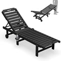 SERWALL Patio Chaise Lounge Chair, HDPE Outdoor Lounge Chair by SERWALL