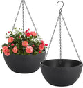 13 inch Hanging Planters for Indoor Plants, 2 Pack Planters for Outdoor Plants by HIGSEEU