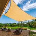 KANAGAWA Sun Shade Sail 20'x20' Sand Rectangle UV Block Canopy Awning Shelter by KANAGAWA