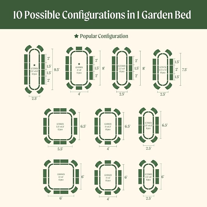 Vego garden Raised Garden Bed Kit, British Green - Image 3
