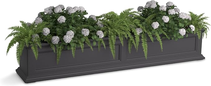 Mayne Fairfield 5-Foot Window Box – Self-Watering, Weather-Resistant Planter by Mayne