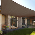 LOVE STORY Custom Size 14'x14' Brown Sun Shade Sail Rectangle UV Block Canopy by LOVESTORY
