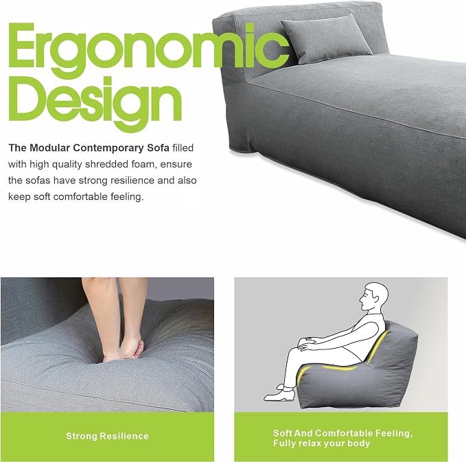 Outdoor Bean Bed Chair Sun Lounger, Outdoor Couch Sofa - Image 3