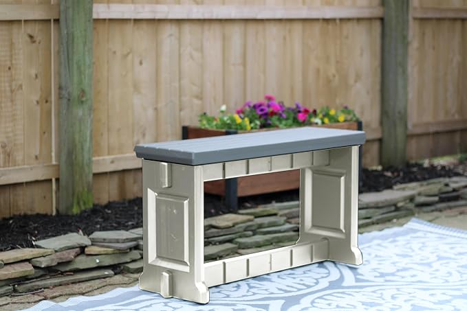 Bench, Deep Grey Top with Warm Grey Sides, 2 Pack - Image 2
