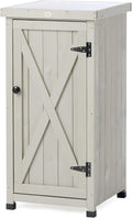 Outdoor Storage Cabinet for Patio, Garden Potting Bench Table by HABAU