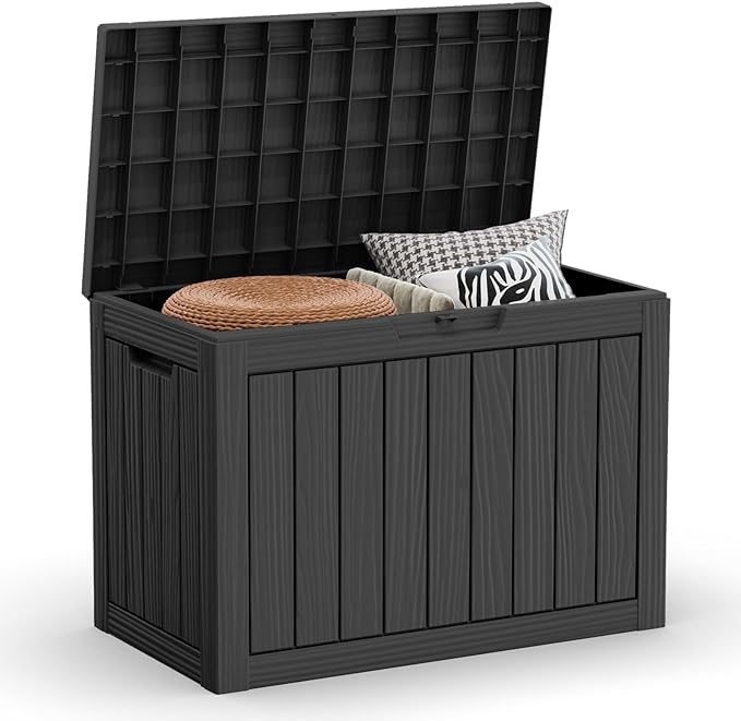 EasyUp 45 Gallon Outdoor Storage Box Waterproof, UV Resistant Deck Box Outdoor by EASYUP
