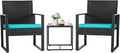 Flamaker Patio Set Outdoor Wicker Furniture, Modern Bistro Set by Flamaker