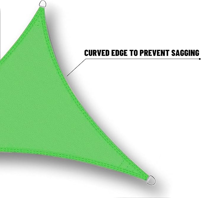 SUNNY GUARD Waterproof Sun Shade Sail 5'x5'x7.1' Lemon Green Right Triangle UV - Image 5