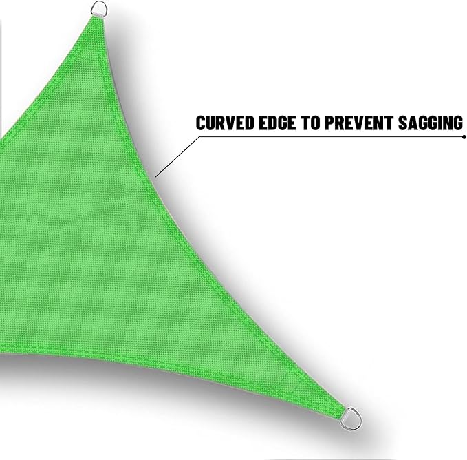 SUNNY GUARD Waterproof Sun Shade Sail 12'x18'x21.6' Lemon Green Right Triangle - Image 5