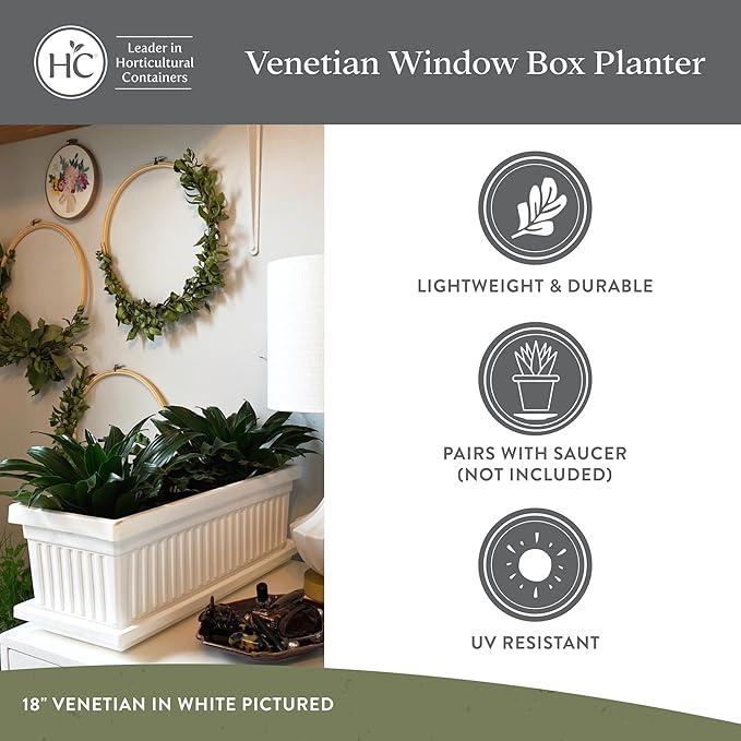 The HC Companies Venetian Windowr Planter Box w/Drain Plug - Image 5