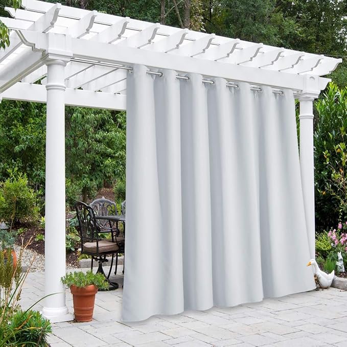 NICETOWN Outdoor Curtains for Patio W100 x L108 inch 2 Pieces, Sun Blocking by NICETOWN