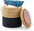 Wimarsbon Storage Pouf Ottoman, Hand Weaving Natural Straw Foot Stool, Bohemian by Wimarsbon