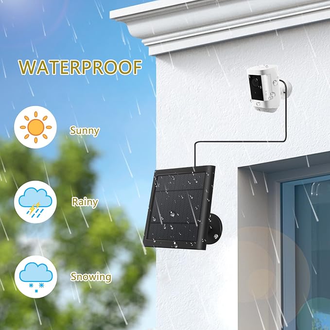 2 Pack - Solar Panel for Ring Security Camera Spotlight Cam Plus/Pro Stick Up - Image 3