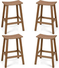 Weatherproof Bar Stools Set of 4, Saddle Seat, Bar Height Stools by LAHAAP