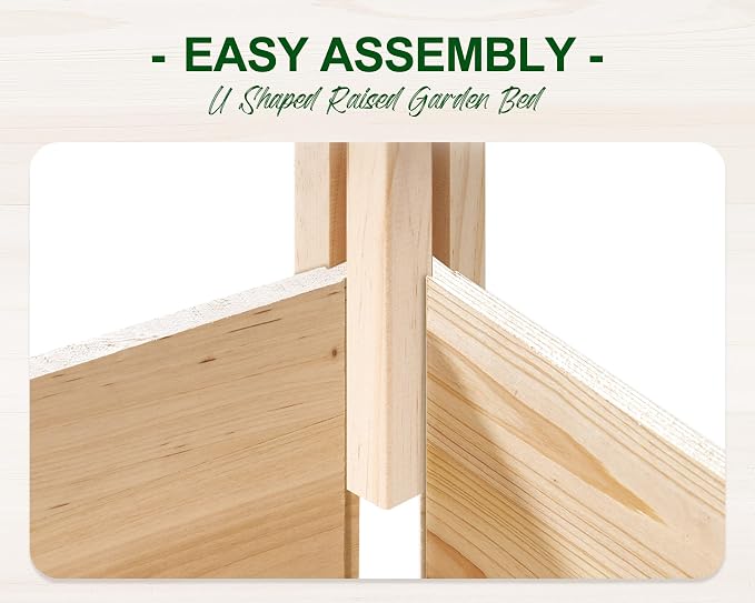 AMERLIFE U-Shaped Raised Garden Bed, 7.5Wx15Dx1.6H Free Combination Outdoor - Image 5